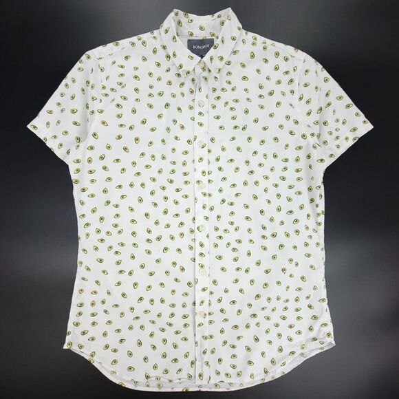 Bonobos Other - BONOBOS Avocado Novelty Print Slim Fit Casual Short Sleeve Button Down Shirt Y2k